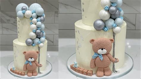 How To Make A Bear Holding Chocolate Balloons Cake Cake Decorating