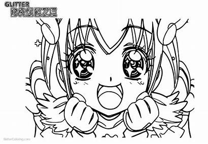 Glitter Force Coloring Pages Eyes Printable Adults