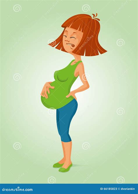 Pregnant Woman In Pain Stock Vector Illustration Of Grimace 66185823