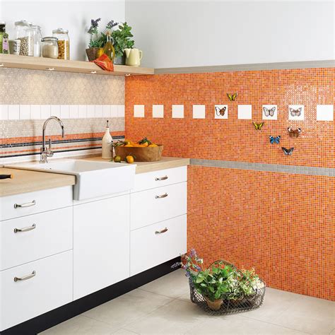 Mosaico Para Cocina Atelier Citrus Orange Mix Jasba Mosaik De