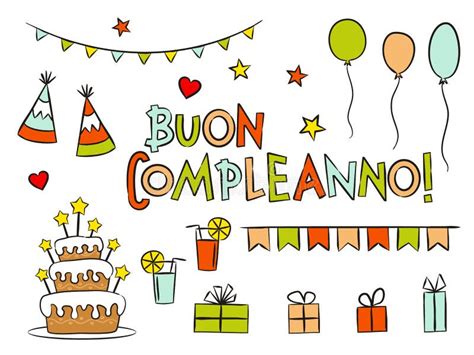 Italian Birthday Stock Illustrations 1156 Italian Birthday Stock