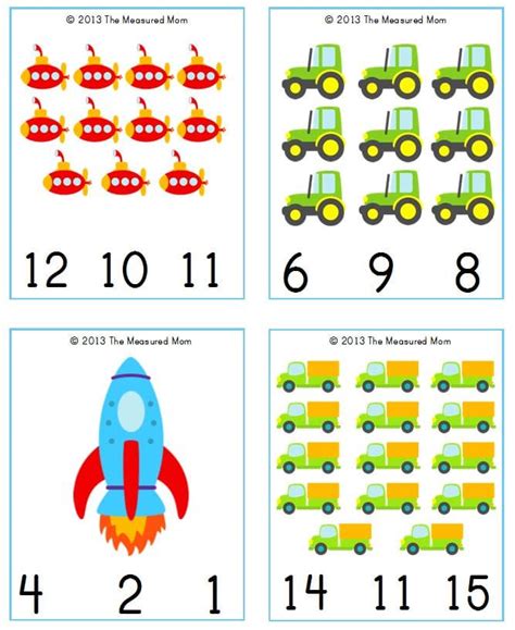 Free Transportation Printable Transportation Count And Clip Cards 1 20