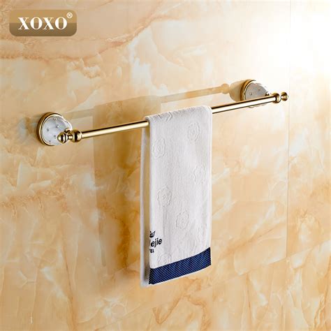 xoxosingle towel bar towel holder towel rack solid brass and crystal made chrome finish bathroom