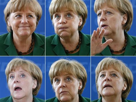 the euro crisis explained through angela merkel s facial expressions business insider