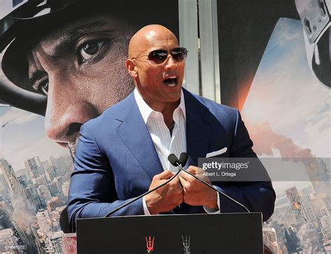 Dwayne The Rock Johnson Gives A Speech At The Hand And Footprint