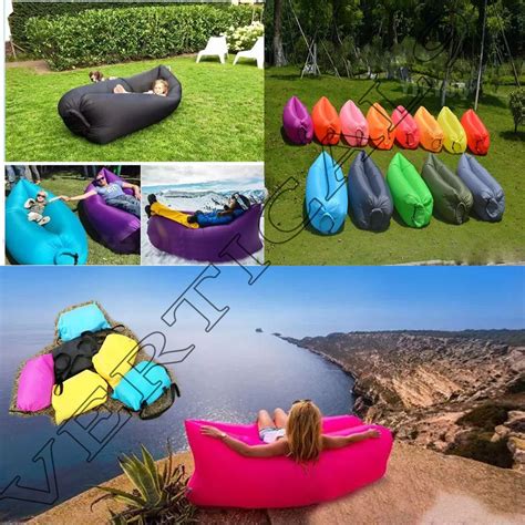 Outdoor Inflatable Sofa Air Bed Lounger Chair Sleeping Bean Bag