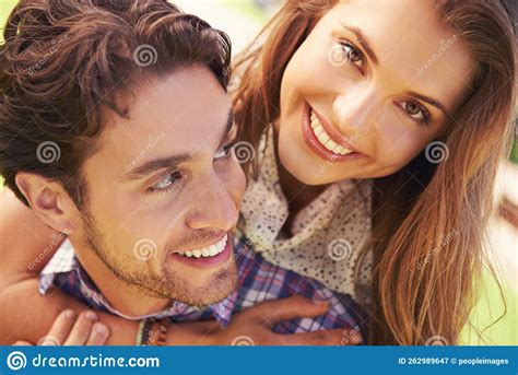 Adoring Young Love Closeup Portrait Of A Young Couple Sharing A