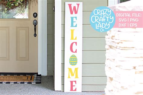 Welcome Easter Porch Sign SVG DXF EPS PNG Cut File