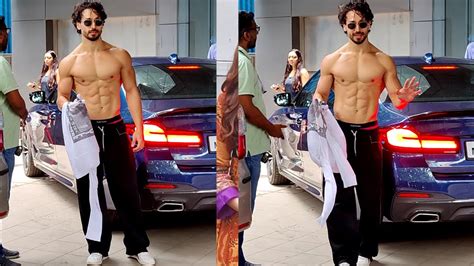 Tiger Shroff Flaunts His Flexed Chiselled Abs Snapped Post Dance