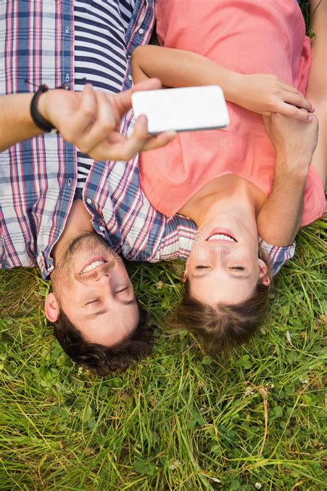 Cute Couple Taking A Selfie Stock Image Image Of Laughing Holding