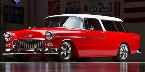 Pin By Aj Damato On All About Red Chevy Nomad Chevy Muscle