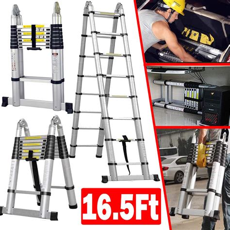 5m Multipurpose Telescopic Collapsible Aluminium 16 Steps 25m25m