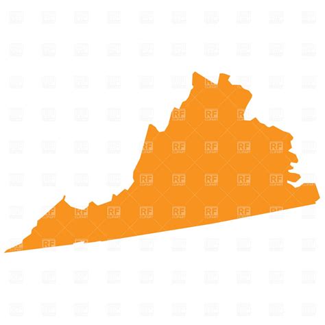 Virginia State Map Free Vector Clip Art Image 0  Clipartix
