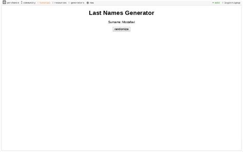 Last Names Generator