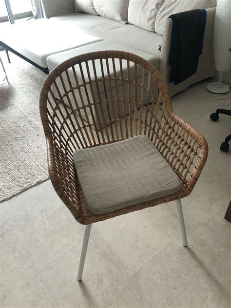 2 X Ikea Rattan Chair Nilsovenorna With Pad Furniture And Home Living Furniture Chairs On