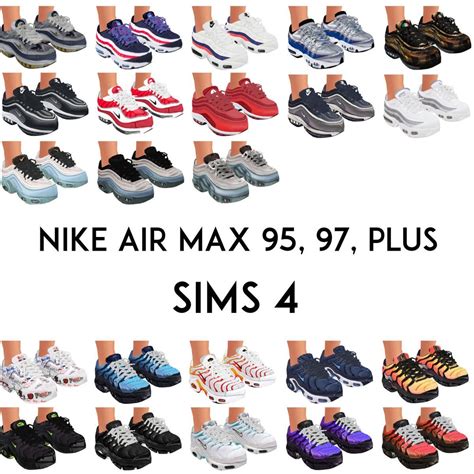 The Nike Air Max 957 Plus Is Shown In All Different Colors And Sizes