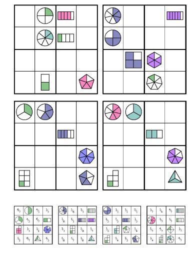 Tangram, figuras para imprimir online pretendo facilitar información y aportar material educativo que he. Sudoku de fracciones http://neoparaiso.com/imprimir/juegos ...