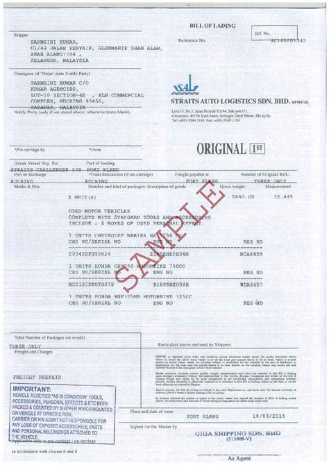 Bill of lading form pdf. Announcement