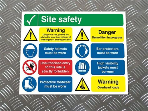 Parents Are Advised Construction Site Safety Board Free Delivery