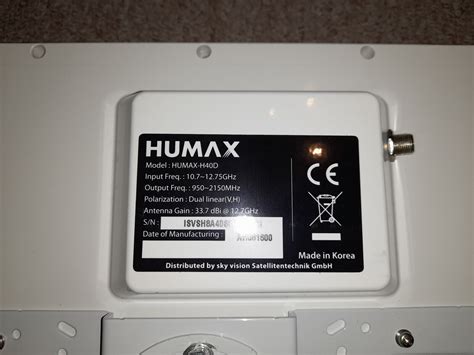HUMAX Flat H40D Satellitenantenne EBay