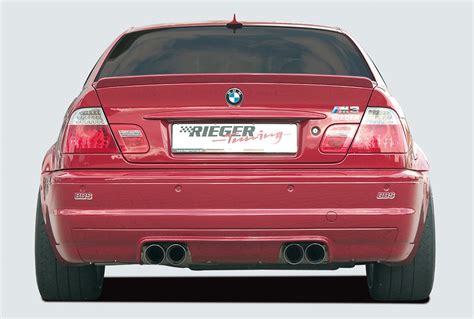 Für sportliche fahrer, nicht nur optisch auf höchstgeschwindigkeit setzen. Rieger Heckeinsatz CS-Look matt schwarz für BMW 3er E46 M3 ...