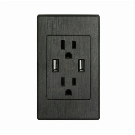 Dual Usb Port Wall Socket Charger Ac Power Receptacle Outlet Plate