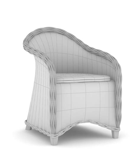3d Model Wicker Chair