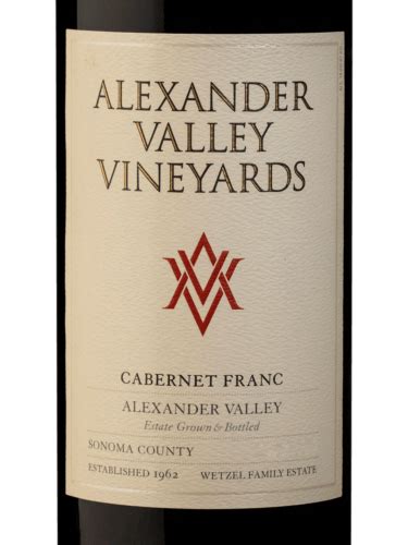 Alexander Valley Vineyards Estate Cabernet Franc Vivino Us