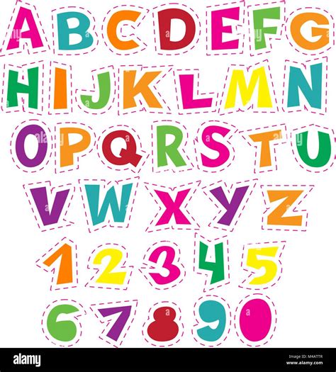 Colorful Cartoon Alphabet For Children Vector Educational Collection