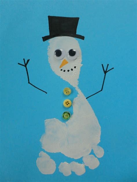 Scarecrow Footprint Art Footprint Snowman Mine