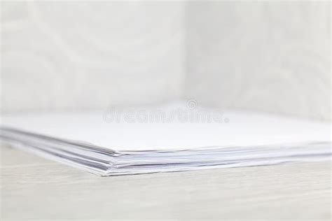 Stack Of Papers Is On Table Stock Photo Image Of Sheet Draft 126065984