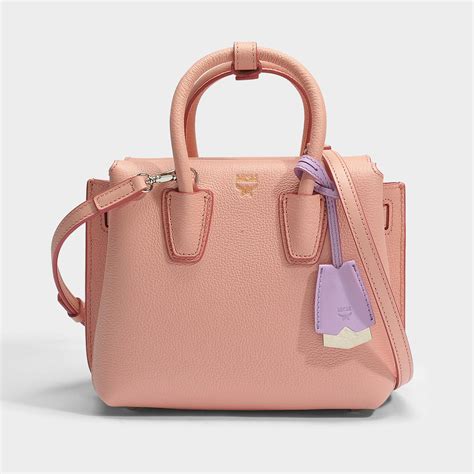 Mcm Milla Mini Tote Bag In Blush Pink Park Avenue Leather Lyst