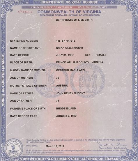 Get Vital Record Birth Certificate Virtual Birth Certificate Virginia Birth Certificate