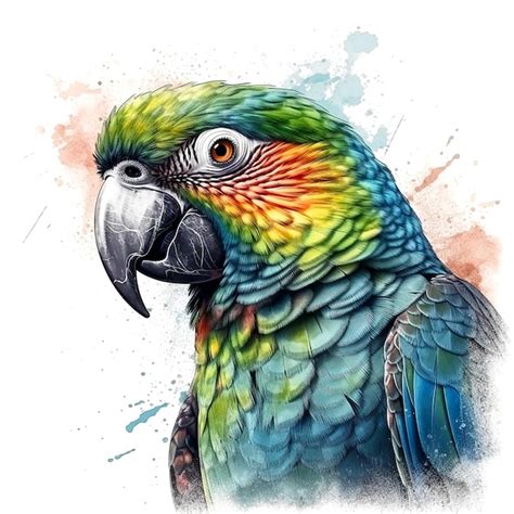 Premium Ai Image A Colorful Picture Of A Parrot With A Blue Beak And
