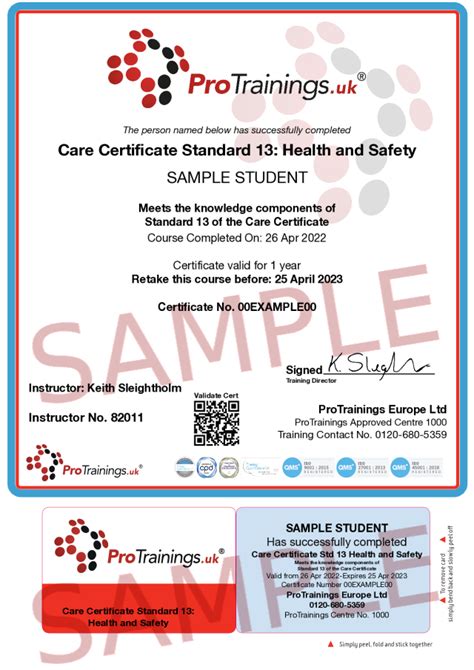 Care Certificate Standard 13 Health And Safety Course Online And