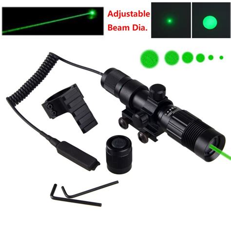 Tactical 5mw Green Laser Bore Sight Adjustable Designator Hunting