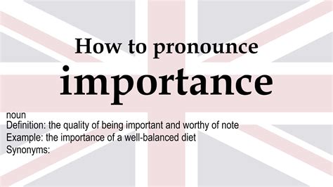 How to pronounce 'importance' + meaning - YouTube