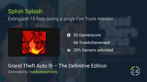 Splish Splash Achievement In Grand Theft Auto Iii The Definitive Edition