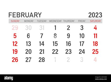 February 2023 Calendar Template Layout For January 2023 Printable
