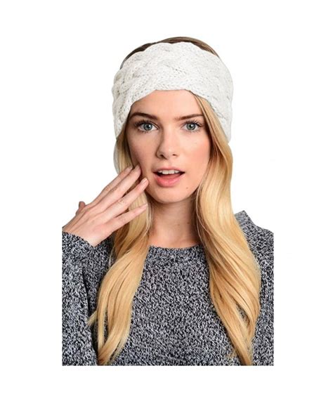 Womens Winter Knitted Headband Crochet Twist Hair Band Headwrap Hat Cap
