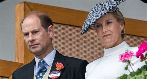 prince edward and the countess of wessex look glum as they spend 20th wedding anniversary at