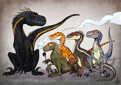 25th raptors generation by in sine jurassic world dinosaurs blue jurassic world jurassic