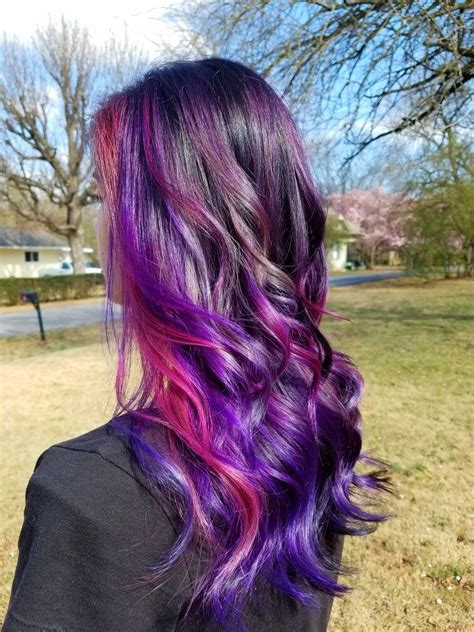 Pravana Vivids Purple And Magenta Hair Balayage Magenta Hair