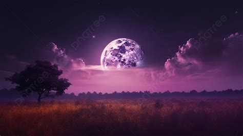 Moon Purple Night Sky Background Moon Night Sky Full Moon Background
