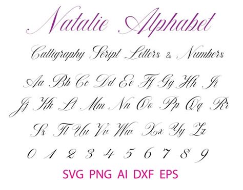 Calligraphy Font Svgscript Font Svgcalligraphy Font For Etsy