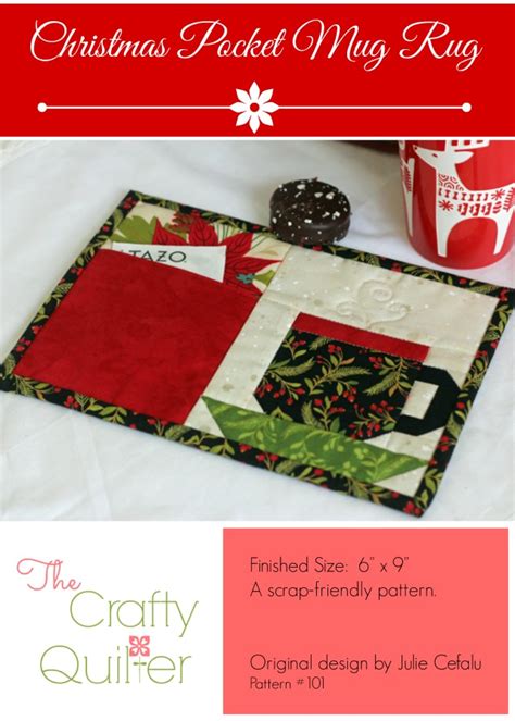 A New Holiday Mug Rug Pattern The Crafty Quilter