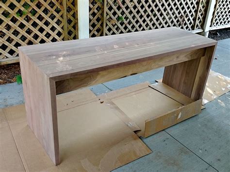 Solid Walnut Diy Waterfall Desk For Two Dans Le