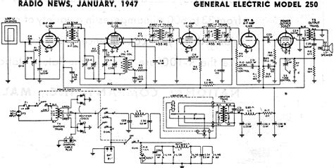 General Electric Model 250 Schematic And Parts List Schematic And Parts
