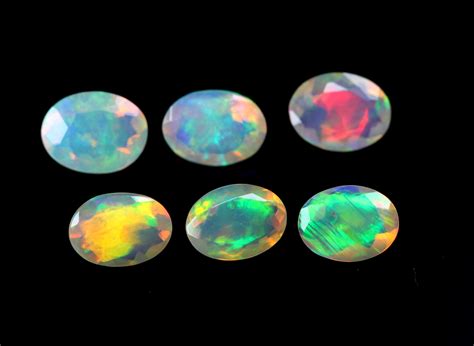 Natural Ethiopian Opal Faceted 8x6 Mm Oval Shape Ring Size Etsy