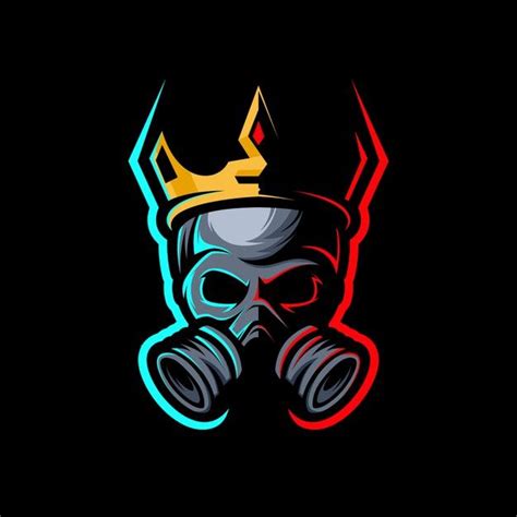 King Skull With Crown Logo Gaming Mascot Esport Logo Design Art
